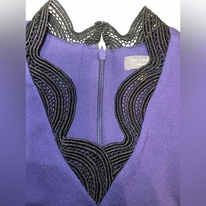 purple dress with black accents v neck Sleeveless Bohemian goth Halloween Dress
